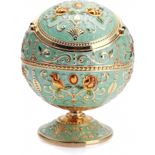 Posacenere vintage antivento con coperchio, posacenere portatile per sigarette ed eliminatore di odori per uso interno ed esterno, Hand-Sta.