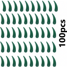 Confezione da 100 lame di ricambio in plastica per tagliaerba a batteria, ricambi resistenti per la manutenzione del prato.