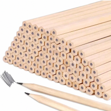 Set di 100 matite in legno HB, esagonali non verniciate, formato golf, 17,7 x 0,7 cm, per bambini, insegnanti, ufficio, forniture scolastich