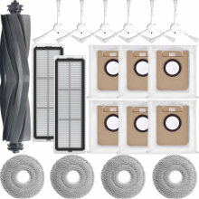 Kit di accessori di ricambio per robot aspirapolvere, compatibile con L10s Ultra, L10 Ultra e L10 Prime, 3 spazzole principali, 6 filtri
