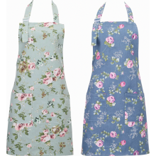 2-Pack Women’s Kitchen Aprons, Floral Aprons with Large Pockets, Vintage Style for Cooking, Baking, Gardening, Chef and