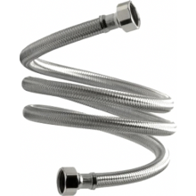 Mangueira de água flexível de 2 m (9/16 polegadas) para abastecimento de água quente e fria, tubo de PVC durável para uso doméstico.