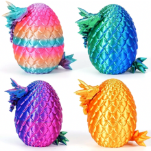 Conjunto de 4 ovos de dragão 3D com dragão em movimento, 13 cm, presente de Páscoa para crianças, item decorativo colecionável e durável par