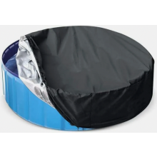 Capa para piscina redonda de 3,65 m (12 pés) acima do solo com catraca, lona para piscina 420D resistente a raios UV, à prova de vento e res
