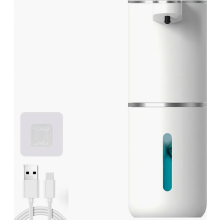 Dispensador automático de sabonete líquido espumante de parede, conjunto de dispensador de sabonete elétrico com sensor e carregamento USB p