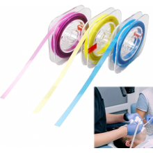 rolos de lixas para polimento dental para espaços interdentais, lixa para dentes, 4 mm x 6 m, roxo, amarelo e azul.