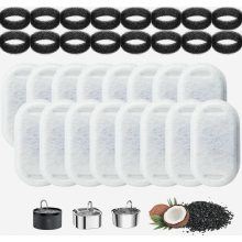Pacote com 32 filtros para bebedouro de gato, filtros de reposição compatíveis com bebedouros de 3,2L e 2L.
