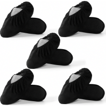 Protetores de sapato reutilizáveis, antiderrapantes, resistentes ao desgaste, laváveis à máquina, pretos, 5 pares para uso doméstico, intern