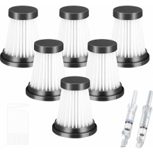 Conjunto de 6 filtros HEPA de reposição para aspirador de pó sem fio, compatíveis com os modelos K12 Pro e K13. Filtros laváveis.