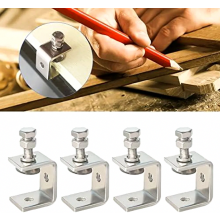Conjunto de 4 grampos tipo C com ampla abertura de mandíbula, grampos de aço inoxidável reforçados para marcenaria e fixação de acessórios,