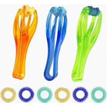 Conjunto de 6 anéis de massagem para os dedos e 3 rolos de massagem para as mãos, para melhorar a circulação nas articulações, auxiliar no m