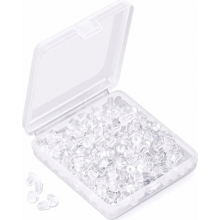 300 peças de tarraxas de silicone transparentes para brincos, ideais para confecção de brincos, reparo de joias e brincos femininos.