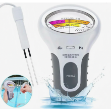 Medidor 2 em 1 de pH e cloro, medidor eletrônico portátil para análise de água em piscinas e aquários, ferramenta precisa para medição de cl