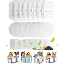 Kit com 8 filtros de reposição em aço inoxidável para bebedouros de 7 litros para cães e gatos, sistema de filtragem de 3 camadas.