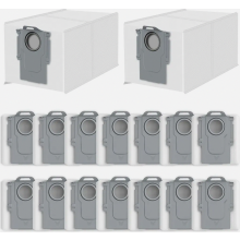 Kit com 16 Sacos de Pó de Reposição para Roborock QV 35S/35A, Saros 10R/10, Qrevo Curv/S5V/S/Pro/Slim/Master, High-E