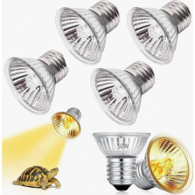 Kit com 4 Lâmpadas de Aquecimento para Tartarugas, 50W E27 UVA UVB para Terrário de Répteis, Tartarugas, Lagartos, Cobras e Outros Répteis
