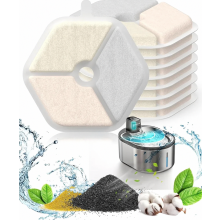Kit com 9 filtros de reposição para bebedouro de gato sem fio de 4 litros com sensor de movimento.