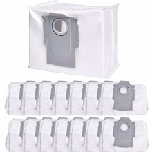 Pacote com 14 Sacos de Pó para Base de Esvaziamento Automático de Aspiradores, Sacos de Substituição de Grande Capacidade (3L) para Estações