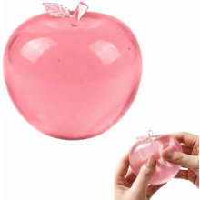 Maçã rosa macia e antiestresse, bola realista para aliviar o estresse em adultos, bola macia em formato de fruta para relaxamento.