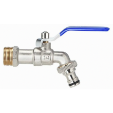 Torneira de jardim de latão de alta qualidade, 3/4 de polegada, válvula de esfera externa resistente ao gelo com 1 conector de mangueira, ad
