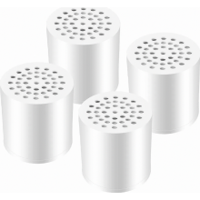 Kit com 4 cartuchos de reposição para filtro de chuveiro de 20 estágios para água dura, remove cloro, metais pesados e ferro, alto desempenh