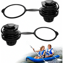Kit com 2 válvulas infláveis para barcos com tampa, válvula de ar universal de 22 mm para inflar rapidamente caiaques, canoas e botes.