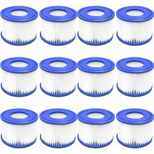 Cartuchos de filtro para piscina Tipo VI, pacote com 12 unidades, filtros de reposição duráveis para piscinas acima do solo.