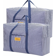 Conjunto de 2 Sacos de Armazenamento Grandes e Impermeáveis para Mudança, Recipientes Resistentes para Organizar Enfeites, Roupas de Cama, R