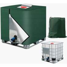 Kryt na IBC nádrž s objemom 1000 l, kryt na IBC kontajner 420D, odolný voči UV žiareniu, vodeodolný, prachotesný s úložným vreckom, 120 x 10