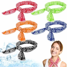 Balenie 5 chladiacich uterákov na krk, čelenku a športové použitie, okamžitá chladiaca šatka, letná bandana pre mužov a ženy, do interiéru
