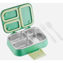 Nerezový obedár s priehradkami, nepriepustný bento box pre deti a dospelých, bez BPA, vhodný do umývačky riadu