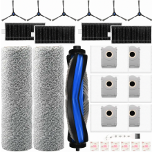 26-dielna sada príslušenstva pre ECOVACS DEEBOT X8 Omni/X8 PRO Omni, 6 vreciek na prach, 2 mopovacie podložky, 6 bočných kefiek, 4 filtre, 1