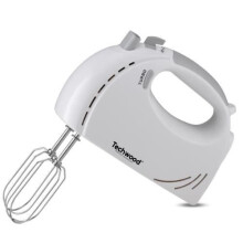 Handmixer - TECHWOOD - Standaardmodel - 300 W - 5 snelheden + Turbo - Chroom kloppers