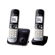 Teléfono inalámbrico PANASONIC KXTG6812GB - Directorio de 120 contactos - Pantalla LCD monocromática - Manos libres - Negro