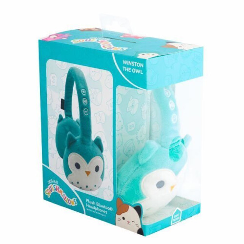 Squishmallows Auriculares Bluetooth - SQUISHMALLOWS - Winston el búho - Son estéreo - Bluetooth 5.0 - Recargable 1