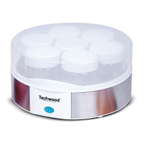 Elektrische yoghurtmaker - TECHWOOD - Capaciteit 1,05 L - 7 glazen potten - 15 W - Transparante deksel