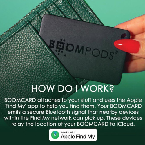 Balise connessa Boompods Finder Boomcard Nera 2