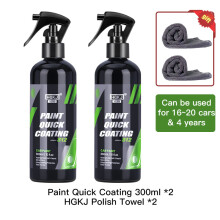 Hgkj Revêtement Céramique pour Carrosserie, Spray Hydrophobe et Brillance, Lot de 2 Bouteilles de 300ml