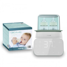 Cecotec Scaldabiberon Doppio Nana BabyCare Scaldabiberon Doppio. Design Compatto, Scalda Due Biberon, Senza BPA, Cestino