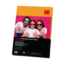 KODAK Carta Fotografica Istantanea - Confezione da 25 fogli di carta fotografica A4 - Finitura lucida - 180 gsm - Compatibile con stampanti a getto d'