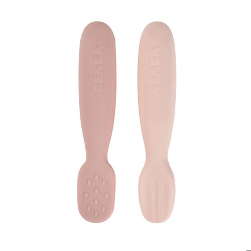 BEABA Lot de 2 pré-cuillères silicone 4 mois+ Barbe à Papa