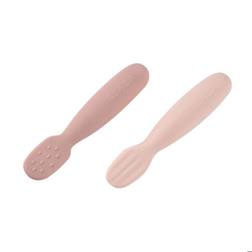BEABA Lot de 2 pré-cuillères silicone 4 mois+ Barbe à Papa 2