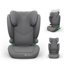 Silla de auto Kinderkraft JUNIOR FIX 2 PLUS 100-150 cm ISOFIX cómoda segura respaldo alto guías de cinturón gris