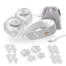 Kinderkraft GENTLENEST dubbele melkafkolftoestel soft-heat 3 standen 9 niveaus USB-C 2 x 180 ml spenen inbegrepen goud