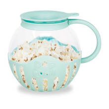 Machine à popcorn - JOCCA - 2423 - Verre résistant à la chaleur - 2,2 litres - Design moderne bleu