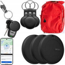 Locators en accessoires - MILI - MiTag GPS-locater - 3 stuks - Rood - Locatie, GPS-tracking