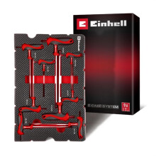 Inserti Mix&amp;Match Einhell Cacciavite T 9 pz (Manico T, Testa Sferica, Lama 90, Esagonale, Sistema E-Case)
