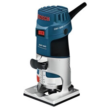 Bosch Professional GKF 600 bovenfrees, 600W, met klemmen, steeksleutel, parallelle aanslag, in transportkoffer - 060160A100