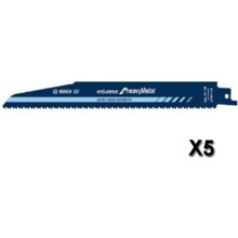 Set van 5 Endurance voor Heavy Metal reciprozaagbladen BOSCH 2608657528 - 225x22x1,6 mm