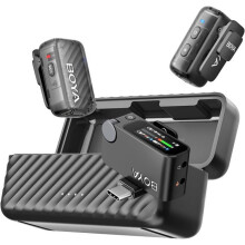BOYA BOYAMIC 2 Mini Microfoon Mobiel voor iPhone/Android/PC, USB-C Lavalier Microfoon met AI ruisonderdrukking